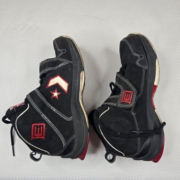 Converse Elton 76ers Player High Top Sneakers Mens Size 9 Black Red - Picture 10 of 11